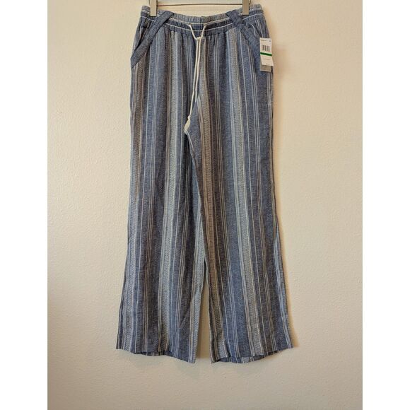 NWT  Jolt wide leg linen/rayon blend tie/elastic waist pants   Sz L - Picture 10 of 10
